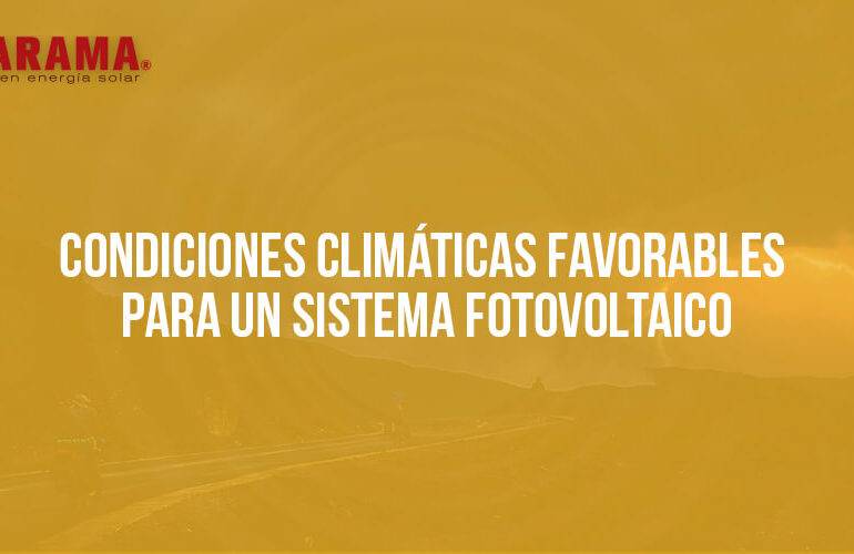 condiciones climáticas de sistema fotovoltaico
