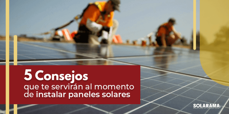 consejos para instalación de paneles solares
