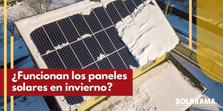 Paneles solares en invierno