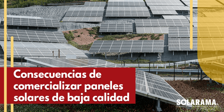 Paneles solares de baja calidad