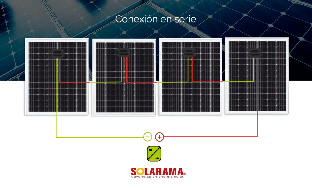 Conexión de paneles solares en serie