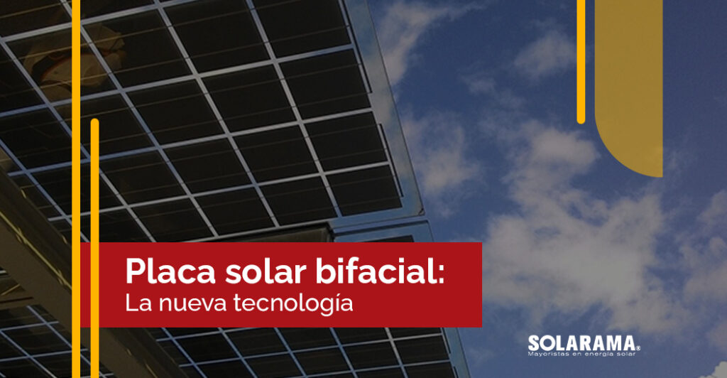 Placa solar bifacial