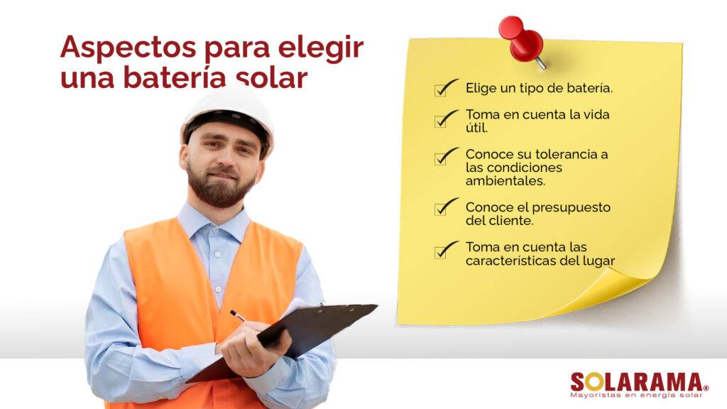 cómo elegir bateria solar