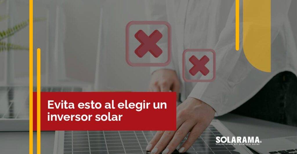 errores al elegir un inversor para paneles solares