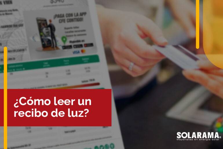 recibo de luz con paneles solares
