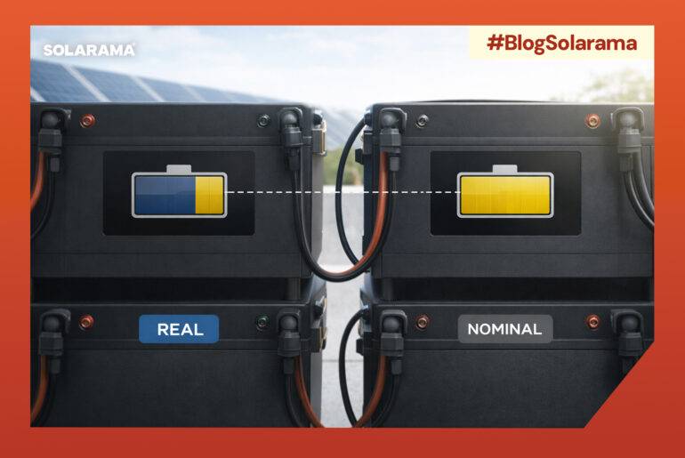 profundidad de descarga real vs nominal en baterías solares